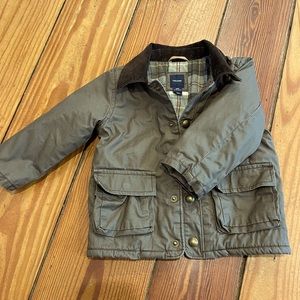 Baby Gap Toddler Boys Waxed Jacket Sherpa lined, Cordero’s collar 18-24 months